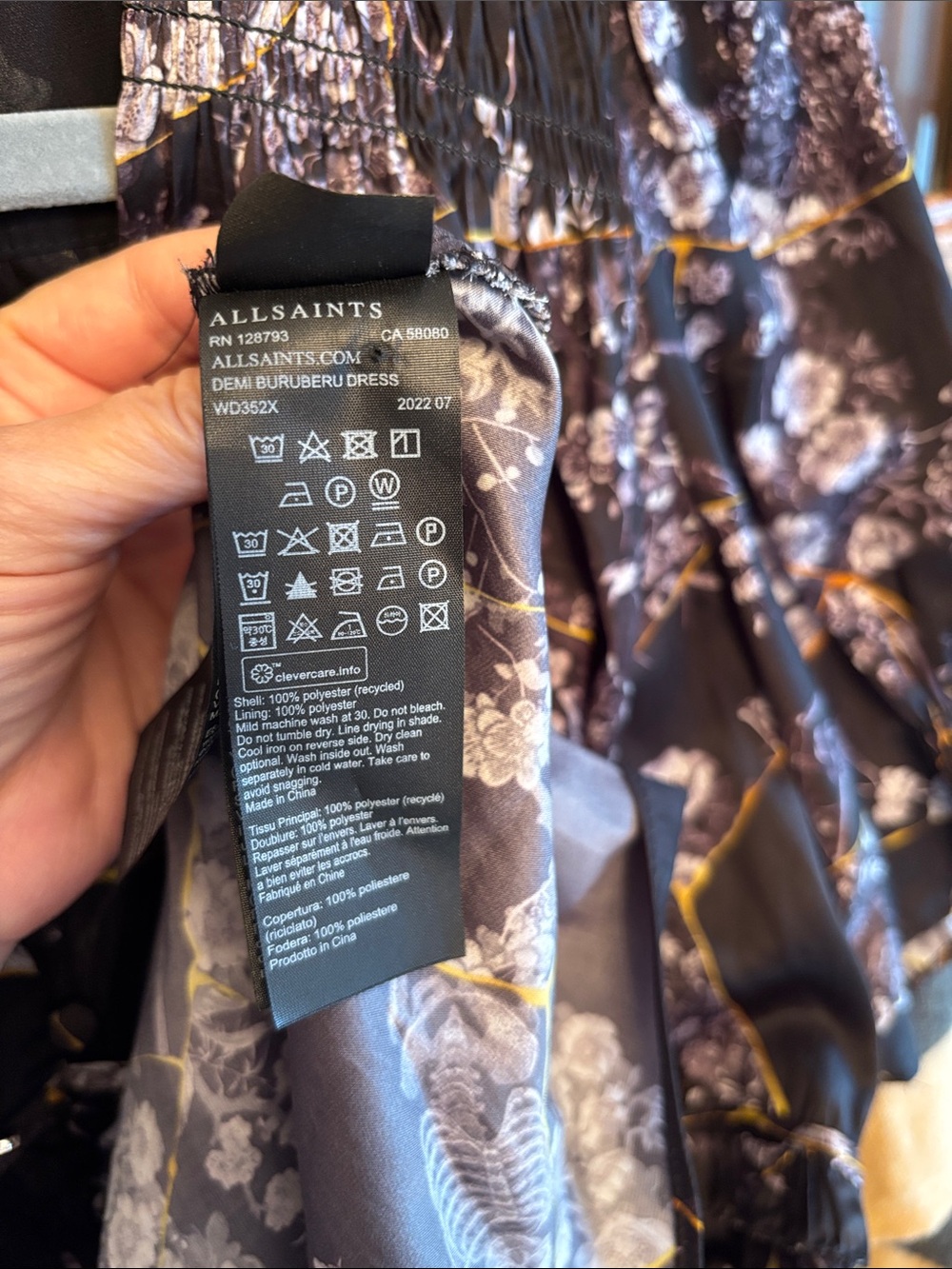 ALL SAINTS $170 • 19.5” PTP • Demi Buruberu Floral Dress - Picture 6 of 9